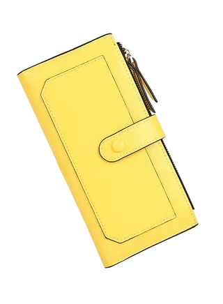 Multifunctional Leather Wallet Yellow 
