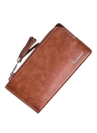 Multifunctional Leather Wallet Brown 