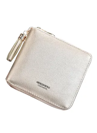 Multifunctional Leather Wallet Gold 
