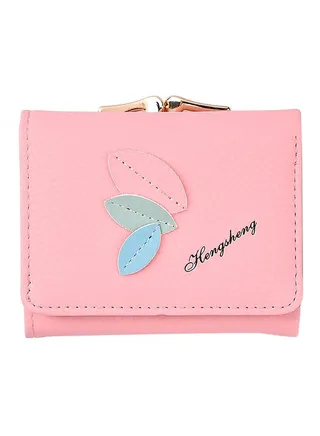 Multifunctional Leather Wallet Pink 