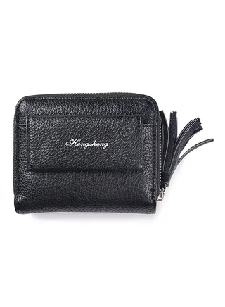 Multifunctional Leather Wallet Black 