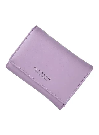 Multifunctional Leather Wallet Purple 