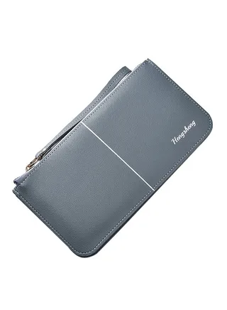 Multifunctional Leather Wallet Blue 