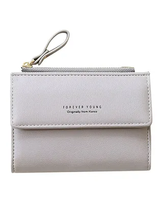 Multifunctional Leather Wallet Grey 