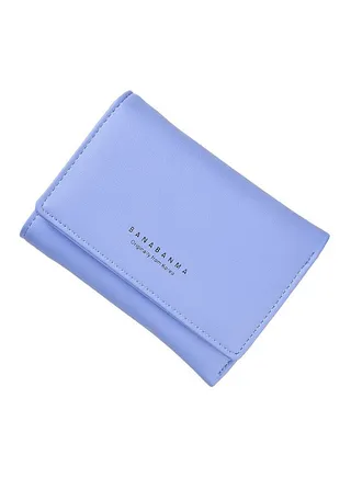 Multifunctional Leather Wallet Blue 