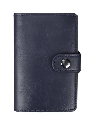 Multifunctional Leather Wallet Blue 