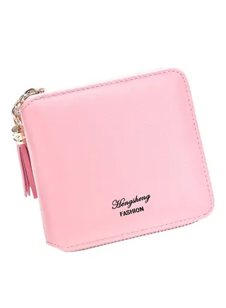 Multifunctional Leather Wallet Pink 