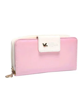 Multifunctional Leather Wallet Pink 