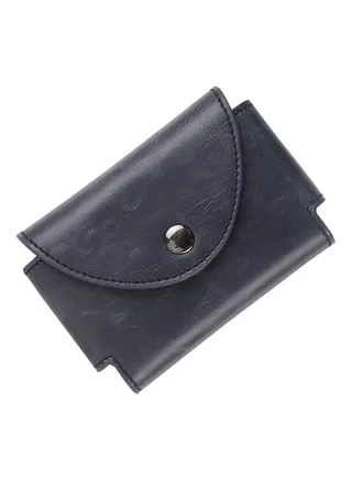 Multifunctional Leather Wallet Blue 