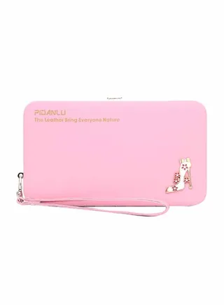 Casual Stylish Leather Wallet Pink 