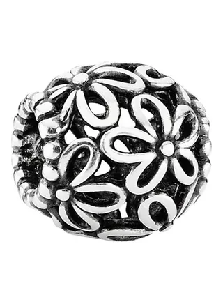 Flower Sterling Silver Classy Spacer Charm 