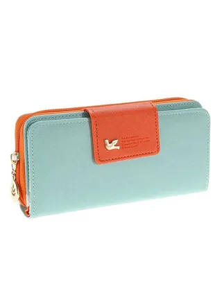 Multifunctional Leather Wallet Sky Blue 