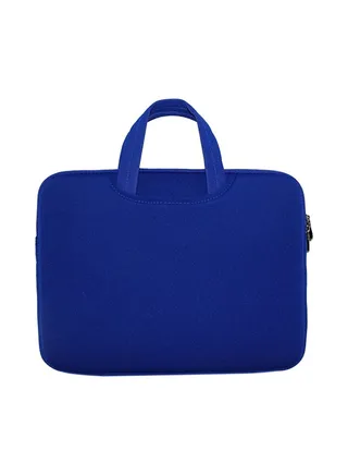 Soft Sleeve Bag Case Briefcase Pouch For Ultrabook Laptop Notebook Portable Handle Bag 14-inch Blue 