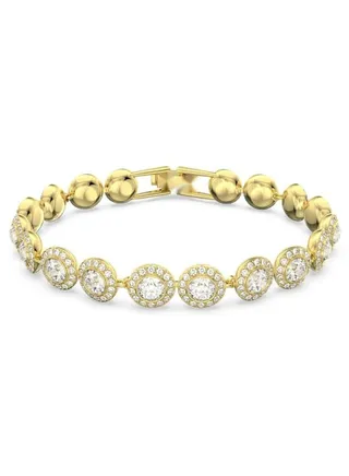 Swarovski Angelic Round Cut Bracelet Gold Tone Plated 