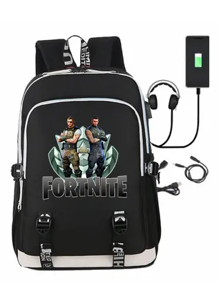 Anti-Theft USB Charging Laptop Backpack Black 