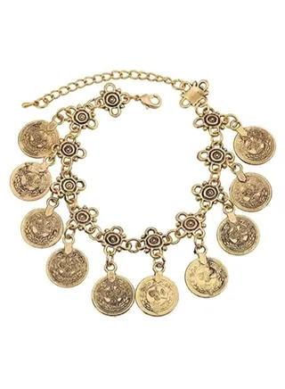 Ethnic Retro Tassel Coin Charm Bracelet 