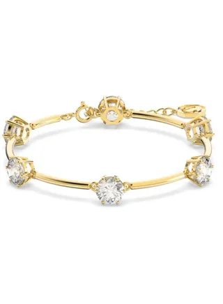 Swarovski Constella Round Cut Sparkling Gold Tone Bracelet 