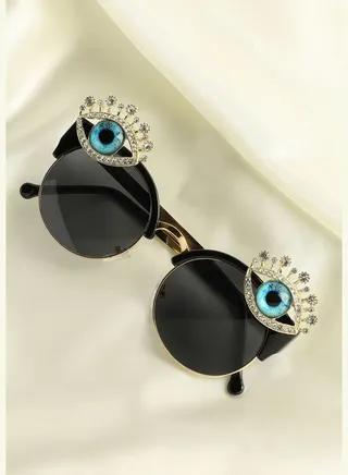 Trendy Designer Stone Western Wear Sunglass For Women