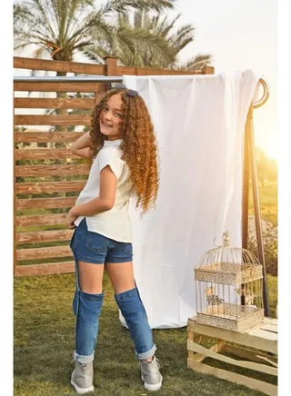 Kids Girls Pants cutout 