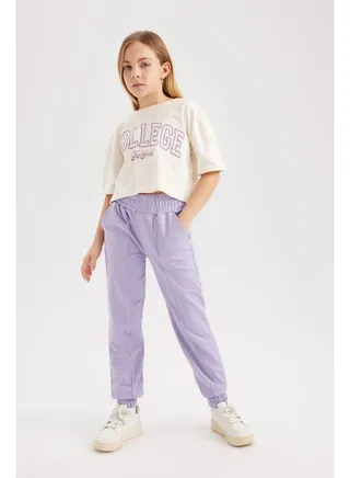 Girl Jogger Fit Knitted Trousers 