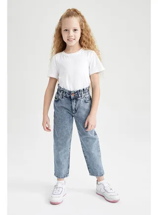 Girl Slouchy Denim Trousers 