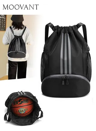 Drawstring Backpack Gym Sack String Bag Basketball Bag Bundle Pocket Student School Bag Football Bag Storage Bag Large Capacity Fitness 