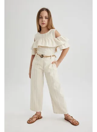 Girl Wide Leg Woven Trousers 