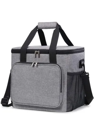 Multifunctional Thermal Insulation Bag Portable Lunch Bag Large Capacity Thermal Insulation Picnic Lunch Bag Outdoor Camping Barbecue Travel Large Soft Ice Bag - Gray 