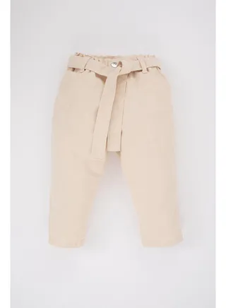 BabyGirl Paperbag Woven Trousers - 2 Pieces 