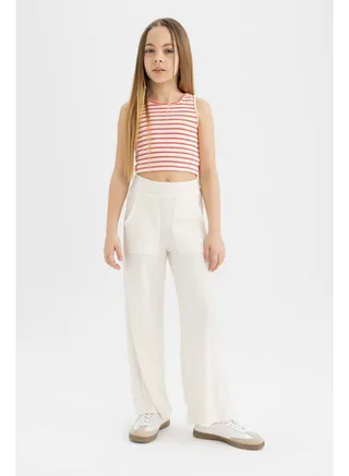 Girl Wide Leg Knitted Trousers 