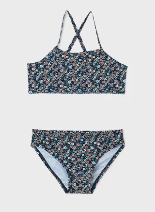 Kids Floral Print Bikini 