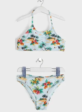 Kids Hawaiian Print Bikini 
