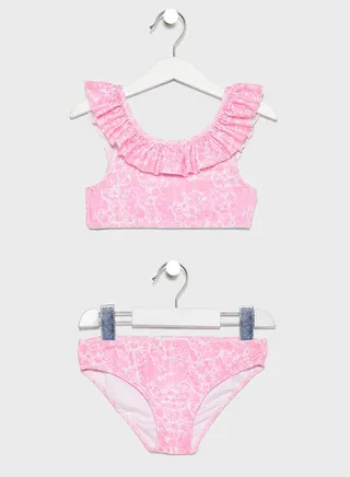 Kids Floral Print Bikini 