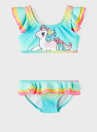 Kids Unicorn Print Bikini Set 