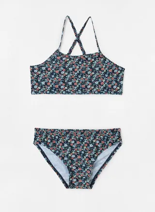 Girls Floral Print Bikini 