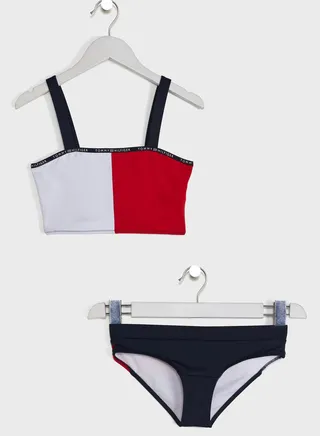 Youth Colour Block Bikini Set 