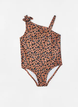 Girls Leopard Print Swimsuit 