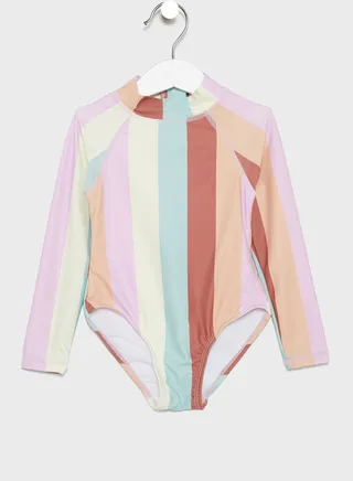 Kids Rainbow Stripe Swimsuit 