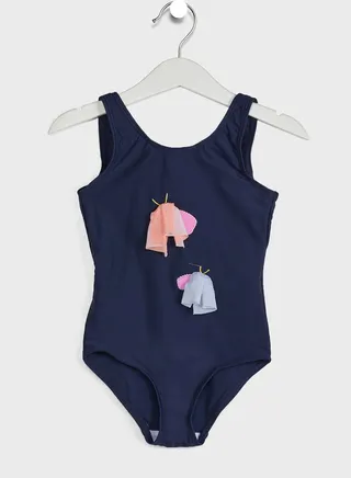 Kids Butterfly Printed  Swimsuit 