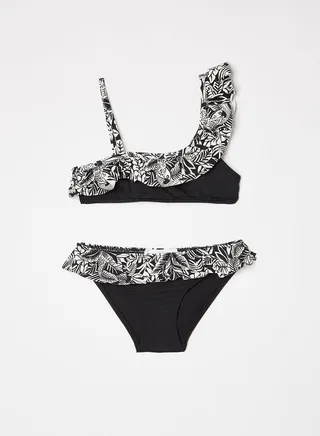 Kids/Teen Ruffle Bikini Black 