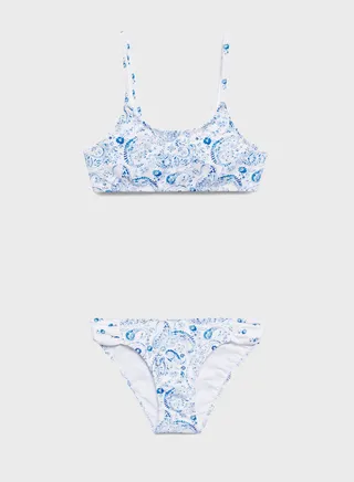 Kids Paisley Print Bikini Set 