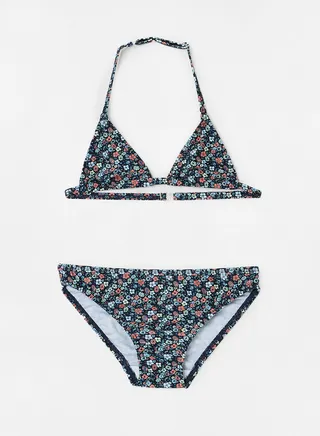 Girls Floral Print Bikini 