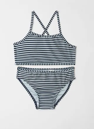 Teen Striped Bikini Safety Yellow 