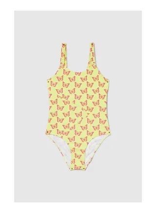 (Me) Younger Girl Cut Out Butterfly Swimsuit 