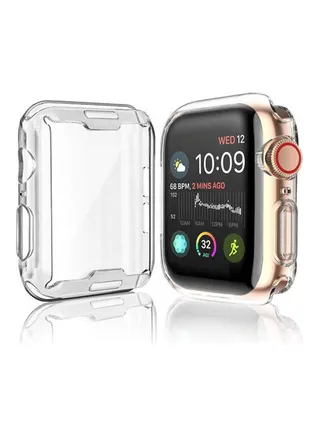 Apple Watch Series 4 Screen Protector 44mm 2018 New iWatch Overall Protective Case TPU HD Ultra-Thin Cover 