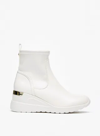 Womens Solid Boots With Zip Closure And Pull Tabs By Shoexpress 