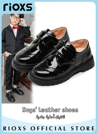 Boy's Classic School Uniform Breathable Oxford Shoes Comfort Dress Flats Business Formal Casual Leather Shoes 