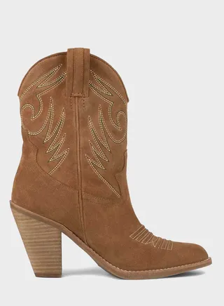 1 Pair Audie Mid Heel Bootie Beige 