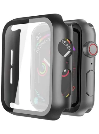 unisex Protective Case With Tempered Glass Screen Protector For Apple Watch Series 3 