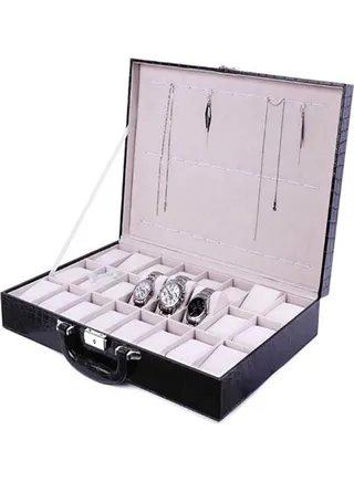 24Slots Watch Display Storage Box Case 
